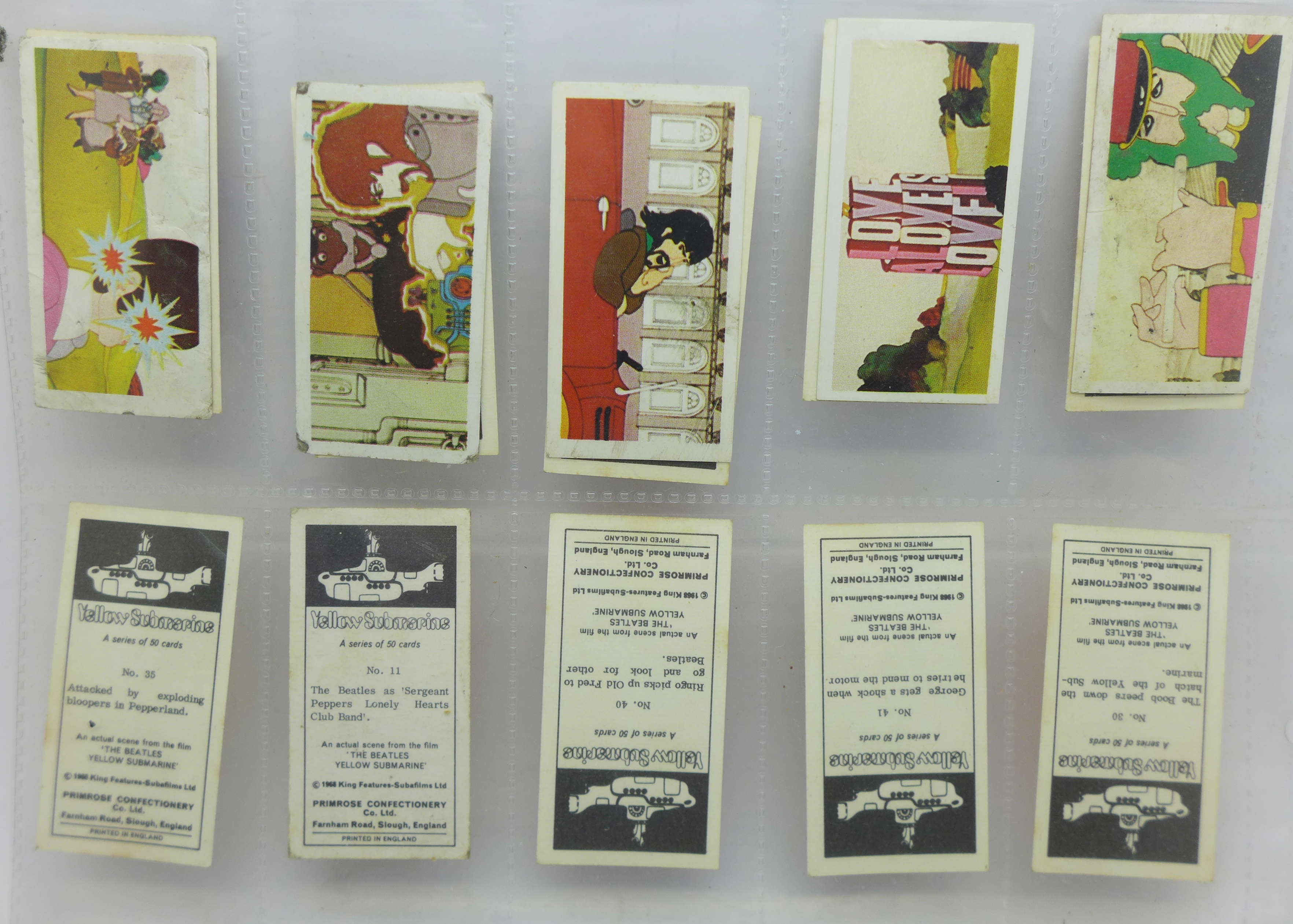 The Beatles; fifteen Primrose Confectionary Yellow Submarine cigarette cards - Image 2 of 3