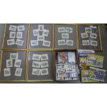 Six frames with a collection of Wills cigarette cards, twenty albums of Brooke Bond tea cards and