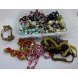 Vintage bead necklaces and other costume jewellery