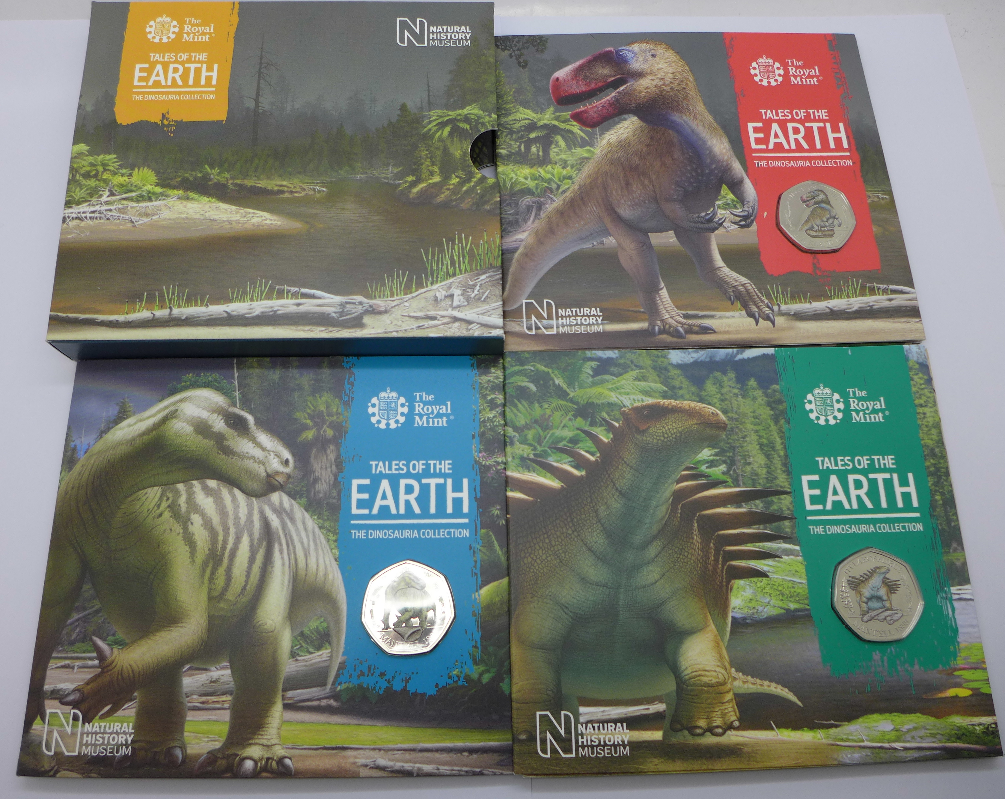 Royal Mint, Tales of the Earth, Natural History Museum, The Dinosauria Collection, set of three