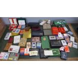 Two boxes of playing cards and Bridge sets, early-mid 20th Century (large collection) **PLEASE