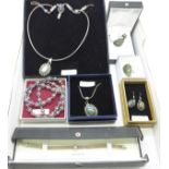 A collection of silver jewellery, mainly boxed