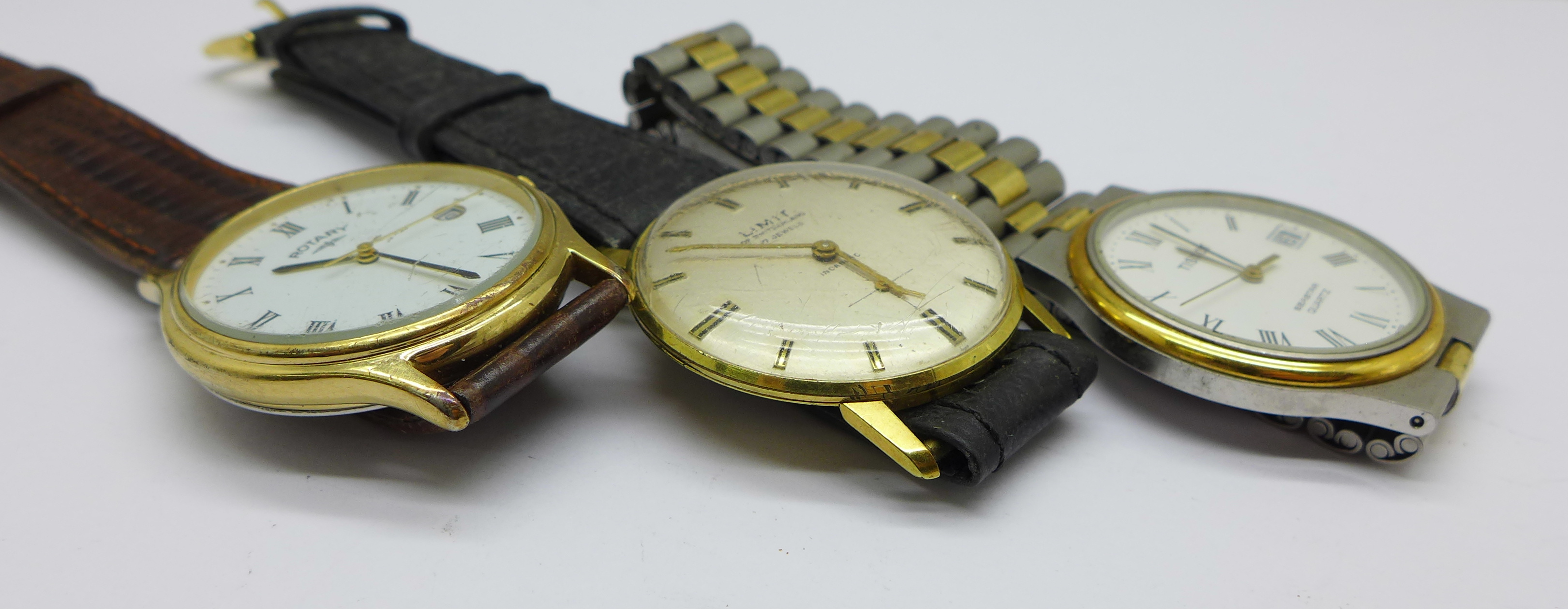 Three wristwatches, Limit, Rotary and Tissot Seastar quartz - Image 3 of 3