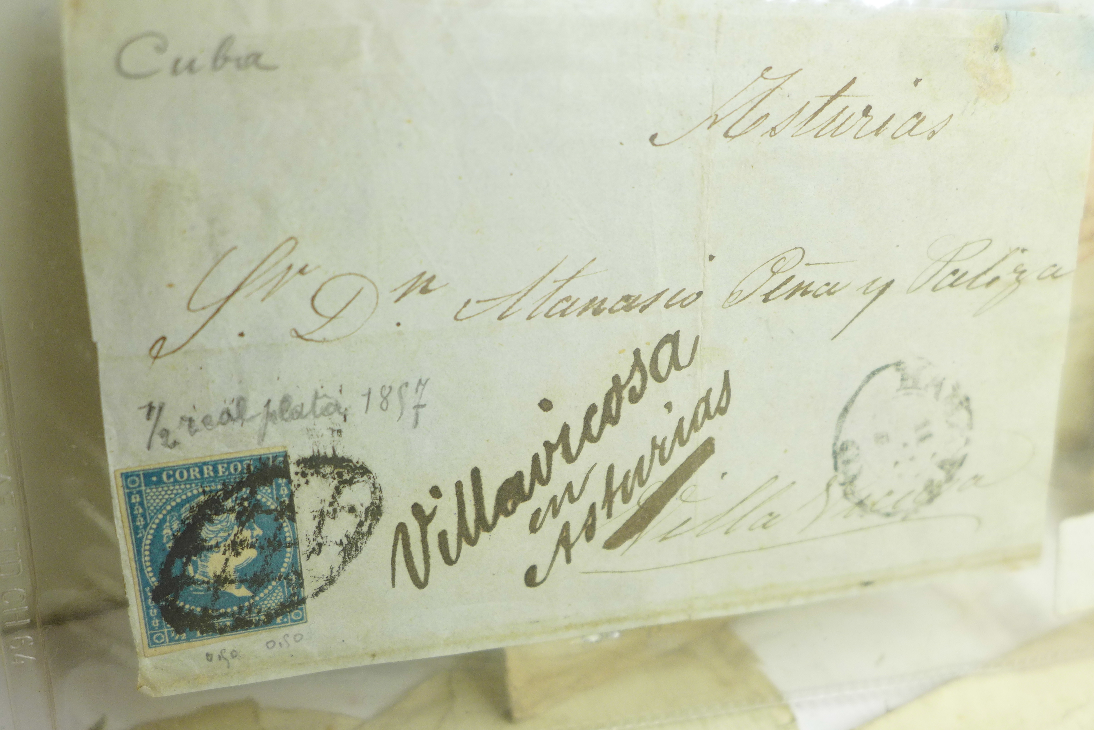 A collection of seventeen Georgian handwritten letters, plus Victorian postal history, penny reds, - Image 6 of 14