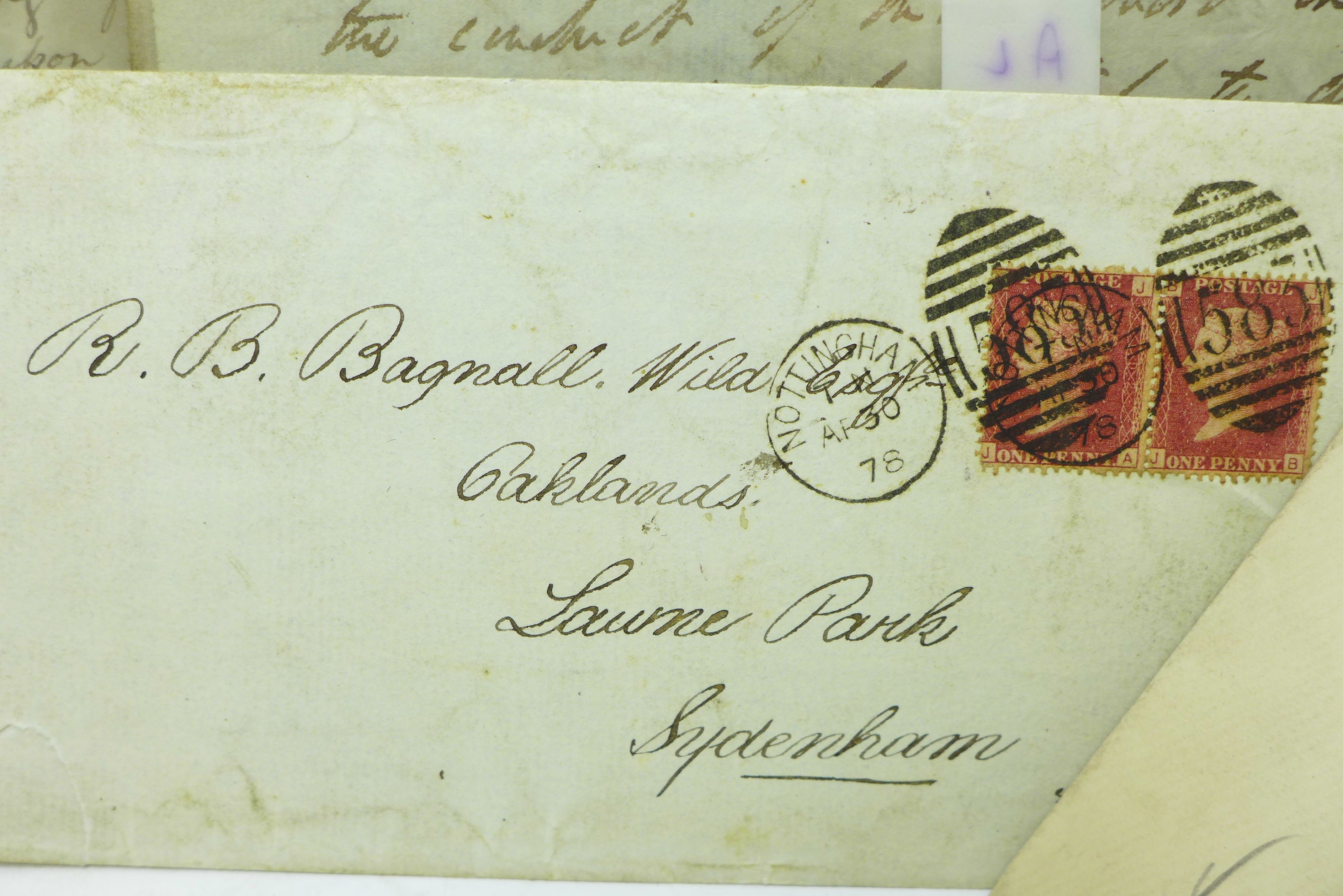 A collection of seventeen Georgian handwritten letters, plus Victorian postal history, penny reds, - Image 2 of 14
