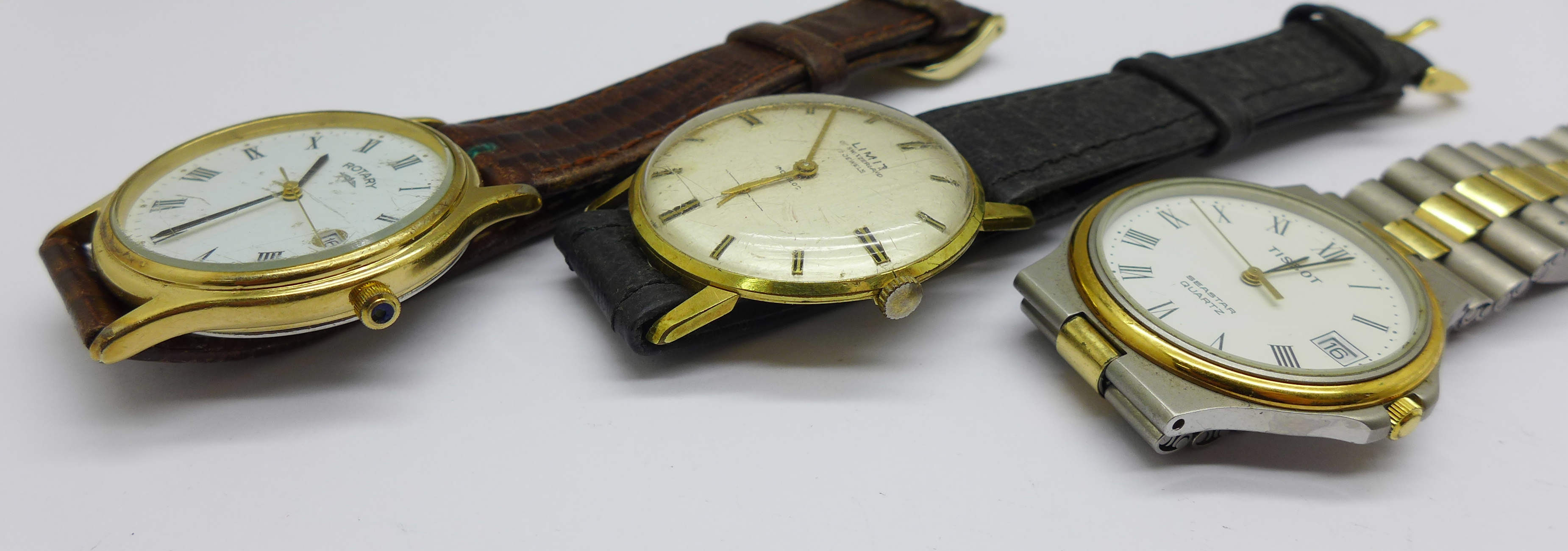 Three wristwatches, Limit, Rotary and Tissot Seastar quartz - Image 2 of 3