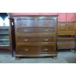 A Victorian mahogany chest of drawers, 124cms h, 123cms w, 57cms d