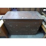 A Victorian pine country house coal box