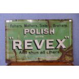 An enamelled Polish With Revex sign, 48 x 76cms