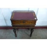 A 19th Century French carved fruitwood writing desk (signs of old woodworm)