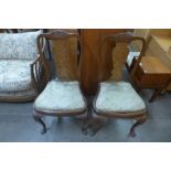 A pair of George l style walnut chairs