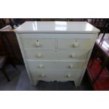 A Victorian painted pine chest of drawers