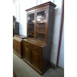 A Victorian mahogany bookcase, 204cms h, 107cms w, 50cms d