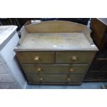 A Victorian pine chest of drawers