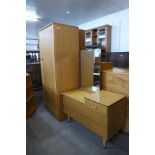 An Avalon Yatton light oak two piece bedroom suite