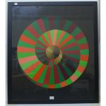 Victor Vasarely (Hungarian 1906-1997), 1972 Munich Olympic Spirale poster, 83 x 73cms, framed