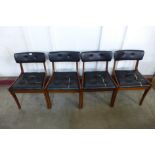 A set of four Vansen teak dining chairs