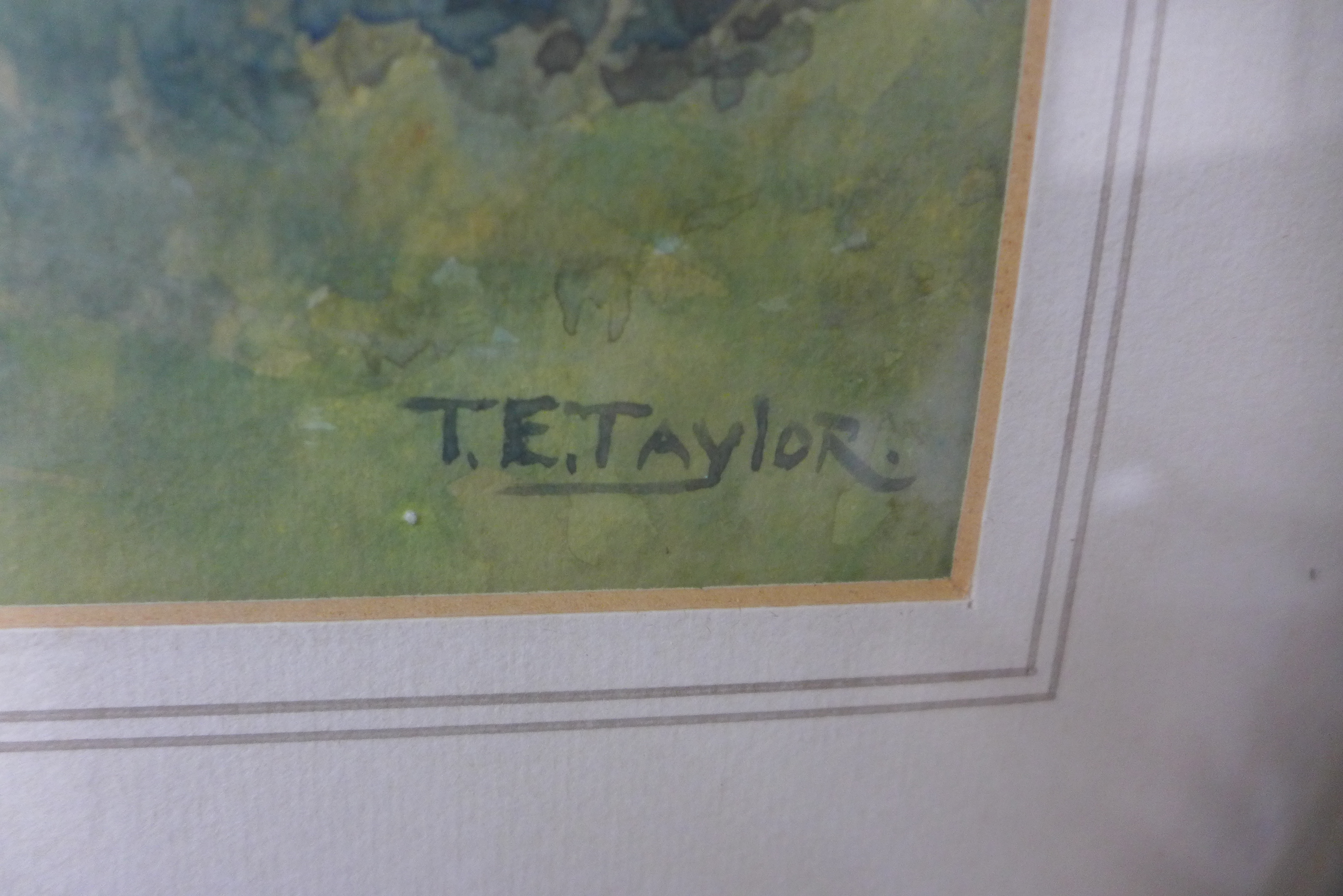 T.E. Taylor, Old Mill, watercolour, 36 x 53cms, framed - Image 3 of 3