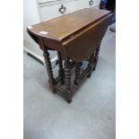 A small oak drop leaf table