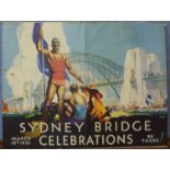 A D.S. Annand and A. Whitmore poster, Sydney Bridge Celebrations, March 19th, 1932, 45 x 59cms,