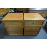 A pair of G-Plan teak bedside chests