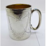 A silver christening mug, Birmingham 1905, 78g