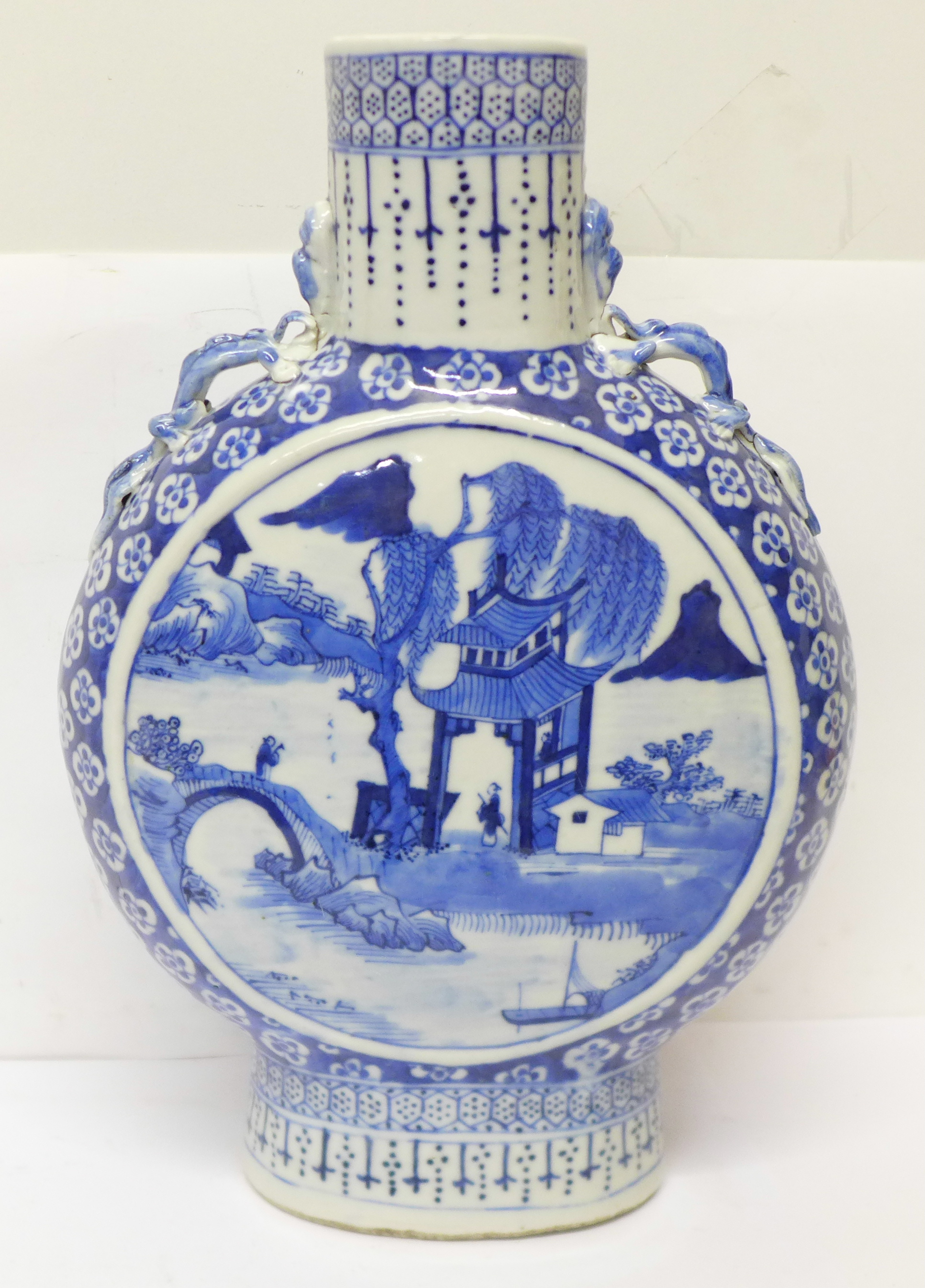 A Chinese 19th Century moon flask vase, 26cm - Image 2 of 3