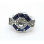 An Art Deco style ring, size L/M