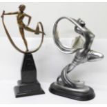 Two modern Art Deco figures; a Coalport Collectibles Spellbound, 34cm and Regency Fine Arts