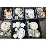 Seven boxes of mixed decorative china, teawares, plates, teapots, etc. **PLEASE NOTE THIS LOT IS NOT