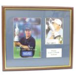 A framed set of 1999 British Open UK official programme and photograph of the winner Paul Laurie,