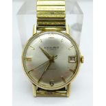 A 9ct gold cased Excalibur wristwatch