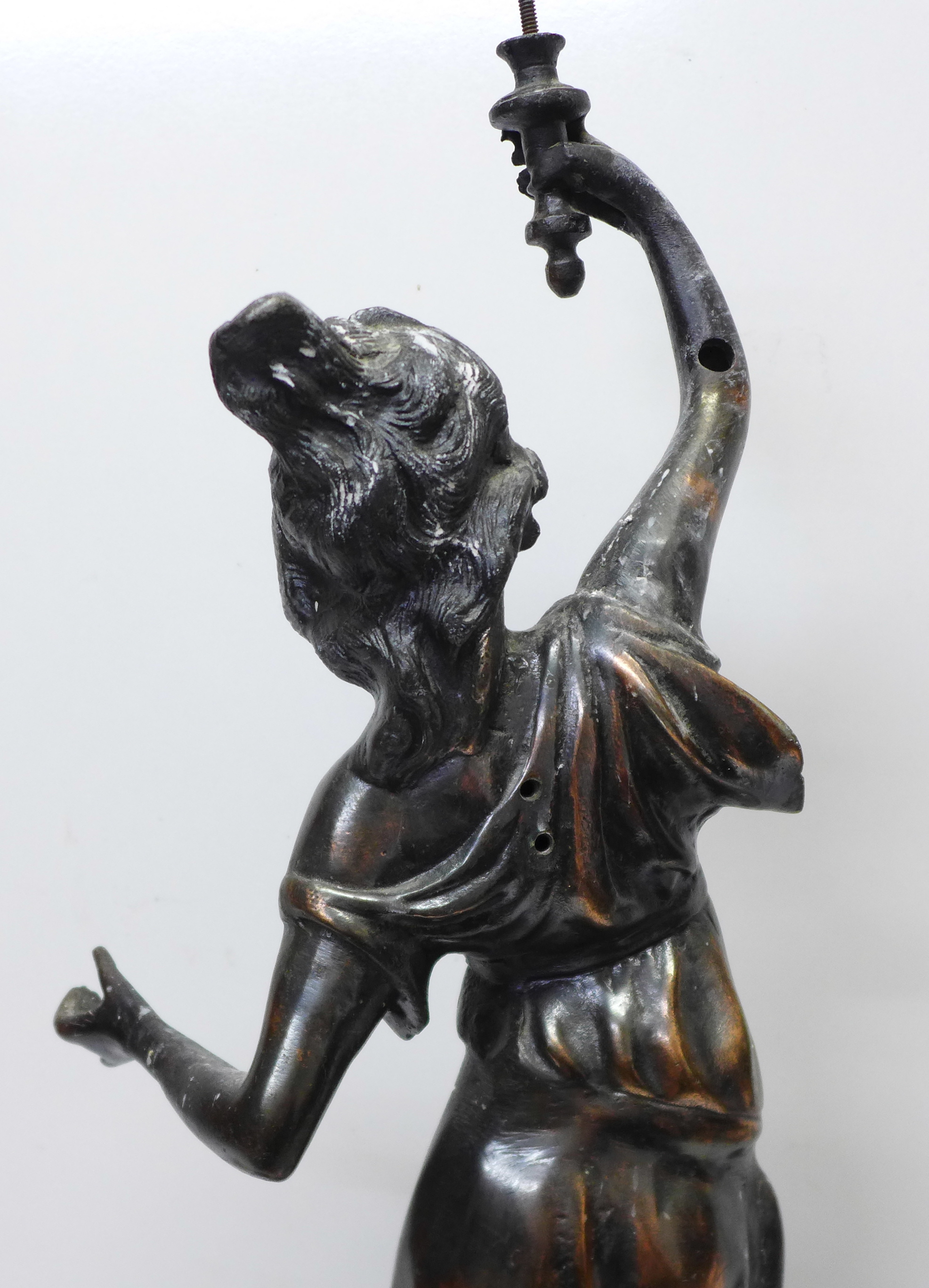 Two spelter figures of ladies, tallest 69cm - Image 5 of 5