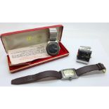 Three wristwatches; Roamer (boxed), Edo Super and Seiko automatic