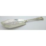 A Victorian silver fish slice, London 1839, George Adams, 172g