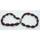 A sherry amber coloured double string bracelet