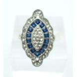 An Art Deco style ring, size L