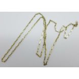 A 9ct gold chain, 2.5g