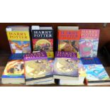 Ten Harry Potter books including five first editions, Order of The Phoenix x3, Deathly Hallows and