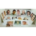 A collection of signed photograph cards, Coronation Street cast, (31)