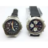 Two chronograph wristwatches, Lorus and Accurist
