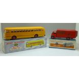 Two Dinky Supertoys die-cast vehicles, 949 Wayne School Bus and 514 Guy Van, boxed