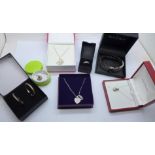 Assorted silver jewellery, boxed