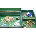 Vintage jewellery in a jewellery box