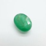 An unmounted emerald of over 5carat weight