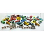 A collection of Lesney die-cast vehicles and Coronation coach and horses (35)