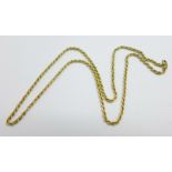 A 9ct gold rope chain, 2.1g