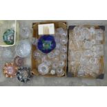 Two boxes of mixed cut glass and crystal, a heavy cut glass vase, bowl and jug, etc. **PLEASE NOTE