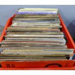 A large box of LP records