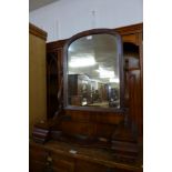 A Victorian mahogany toilet mirror, 80cms h